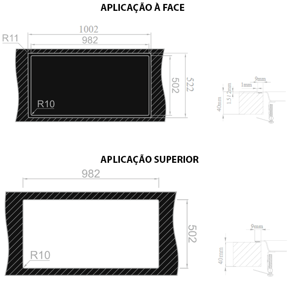 LAVA LOUÇA DIREITO ESCOVADO RODI - XERON 105 - I08X2ML1F143A2