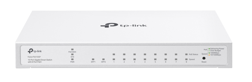 SWITCH TP-LINK FESTA FS310GP 10-PORT GIGABIT SWITCH 8-PORT POE+