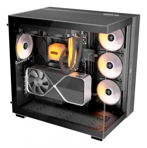 CAIXA BEQUIET LIGHT BASE 600 LX ATX 4 VENTX 140MM ARGB PRETO