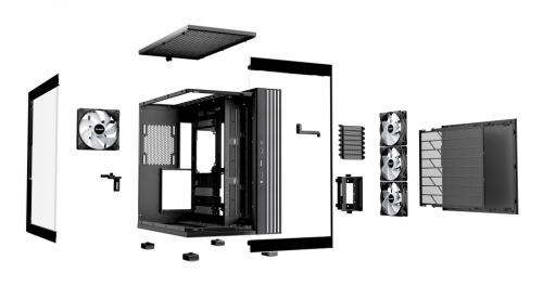 CAIXA BEQUIET LIGHT BASE 600 LX ATX 4 VENTX 140MM ARGB PRETO