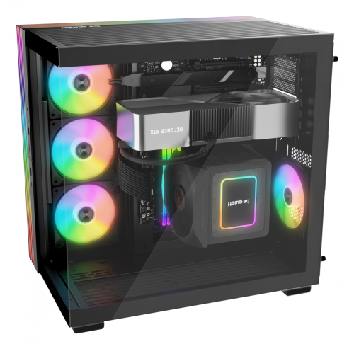 CAIXA BEQUIET LIGHT BASE 600 LX ATX 4 VENTX 140MM ARGB PRETO