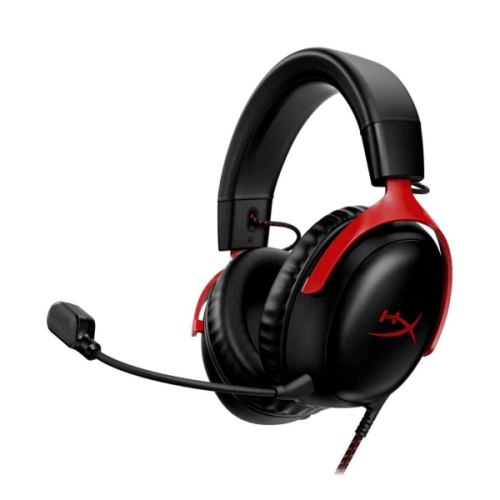 Headset Gamer HyperX Cloud III - Drivers de 53mm - Microfone com Cancelamento de Ruído - Multiplataforma - Preto/Vermelho
