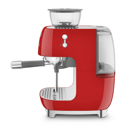SMEG ESPRESSO MACHINE 50'STYLE WITH INTEGRATED GRINDER RED