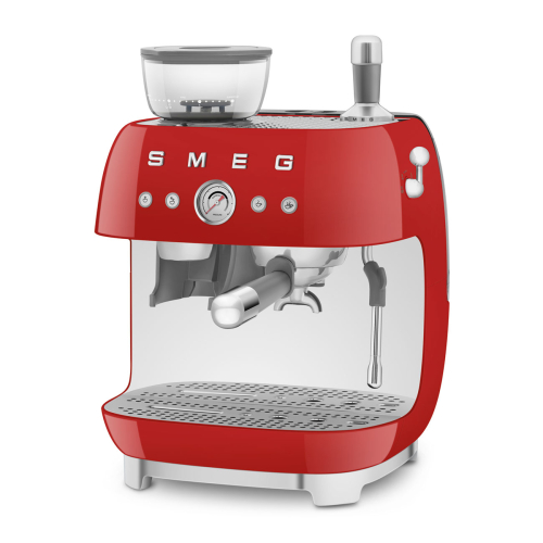 SMEG ESPRESSO MACHINE 50'STYLE WITH INTEGRATED GRINDER RED