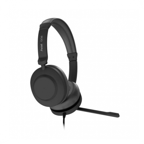 Auscultadores Axtel One USB com microfone - Ligação USB-A - Controlos de áudio integrados - Estéreo