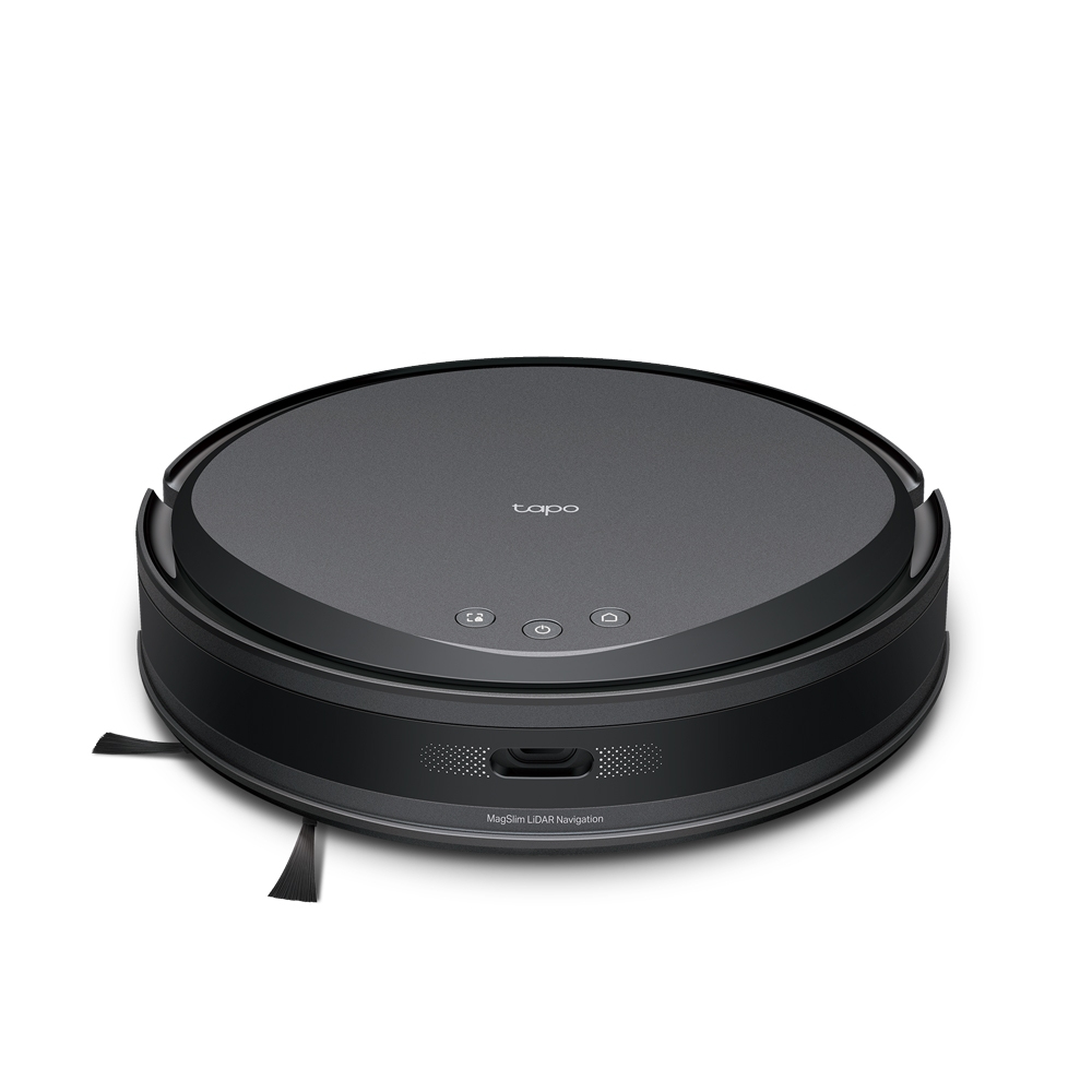 Aspirador robot TP-Link Tapo RV20 Max com função de limpeza de pavimentos Preto