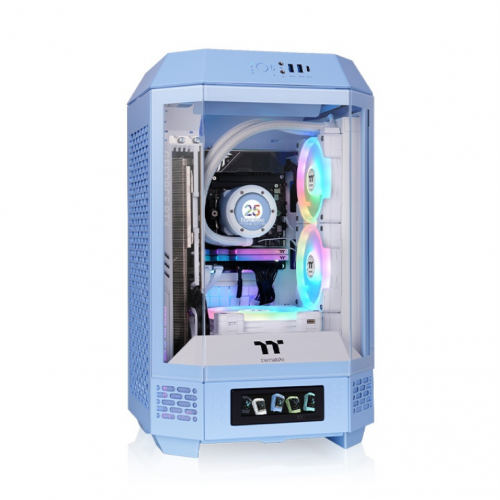 CAIXA GAMING THERMALTAKE MINI-ITX TOWER 250 2XVENT 120MM AZUL HYDRANGEA