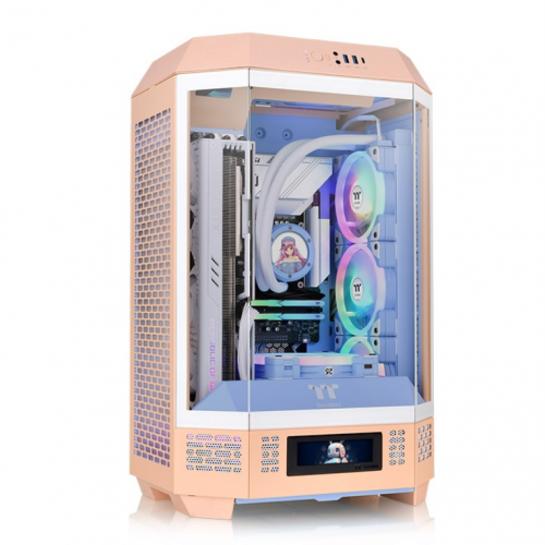 CAIXA THERMALTAKE THE TOWER T300 M-ATX LARANJA PEACH