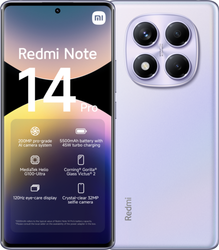 Xiaomi Redmi Note 14 Pro 4G 8GB/256GB Aurora Purple