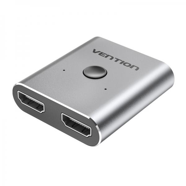 Switch/Splitter Bidirecional 4K Vention HDMI Fêmea para 2xHDMI fêmea - Alumínio cinzento