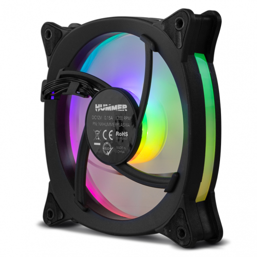 VENTILADOR 120X120 NOX HUMMER V-FAN ARGB