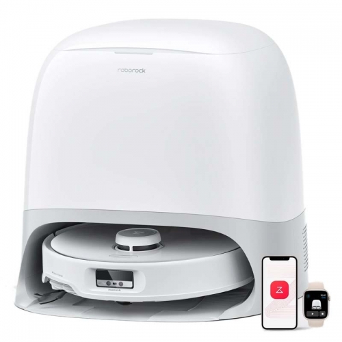 Aspirador Robô Roborock Qrevo Curv Branco com Base autolimpeza
