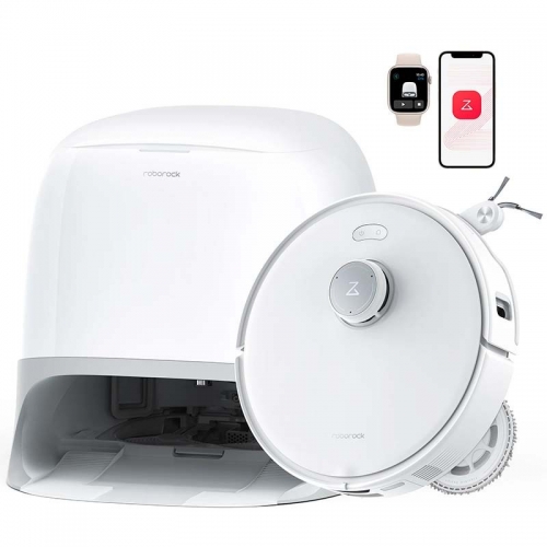 Aspirador Robô Roborock Qrevo Curv Branco com Base autolimpeza