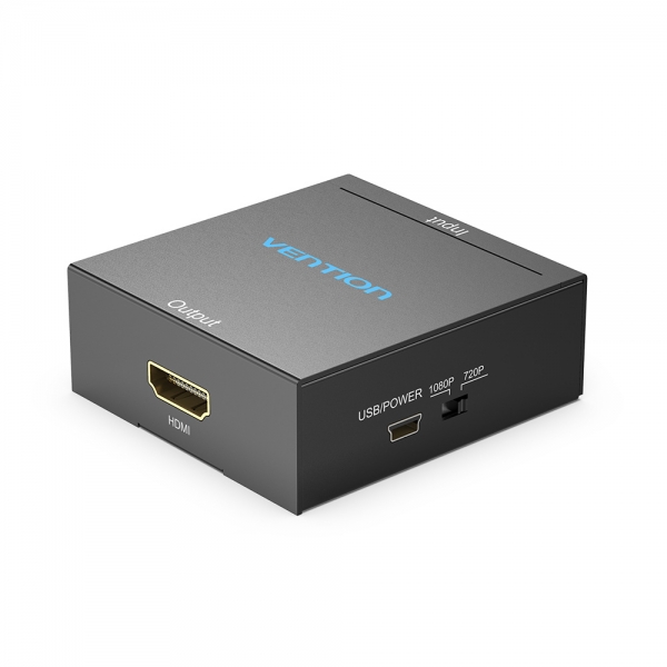 Conversor Vention RCA fêmea para HDMI fêmea - MiniUSB fêmea - Preto