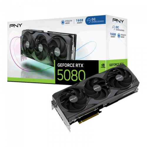 PNY GeForce RTX 5080 Triple Fan OC 16GB GDDR7 DLSS4
