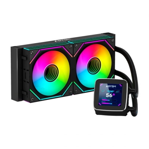 Water Cooler CPU Abysm Oceanic 240 LCD 2.8"ARGB Preto