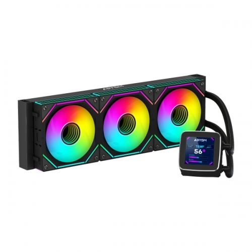 ABYSM COOLER CPU LIQUID OCEANIC 360 ARGB RADIATOR LCD 2-8"BLACK
