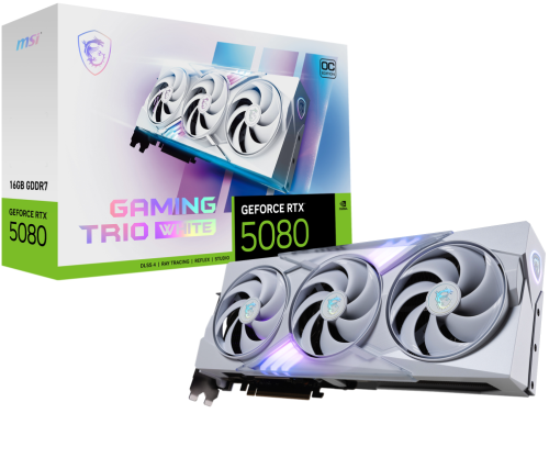 PLACA GRAFICA MSI RTX 5080 16G GAMING TRIO OC WHITE