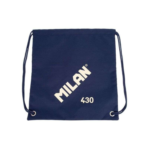 Milan Serie 1918 Bolsa/Mochila de Tiras Grande - Tejido 'ripstop' Ligero y Resistente - Medidas 34x42x0.7cm - Cor Azul Escuro