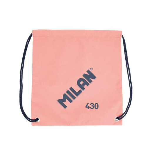 Milan Serie 1918 Bolsa/Mochila de Tiras Grande - Tejido 'ripstop' Ligero y Resistente - Medidas 34x42x0.7cm - Cor Rosa