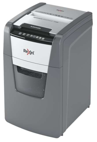 Destruidora de Papel Automática Rexel Optimum AutoFeed 130M com Corte de Partículas - Cesto de 44L - Alimentação Automática até 130 Folhas - Tecnologi