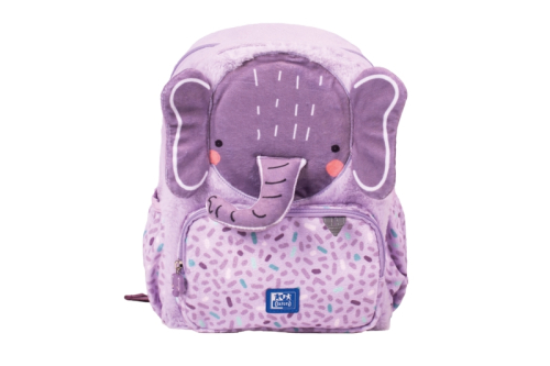 Oxford Kids Mochila Infantil 8.5L Tacto Suave Peluche - Diseño de Ellie Elefante - Ideal para Niños Pequeños - Espaciosa y Comoda - Cores Surtidos