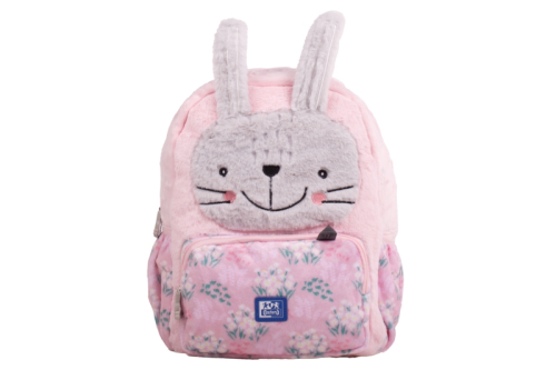 Oxford Kids Mochila Infantil 8.5L Tacto Suave Peluche - Diseño de Conejo Bunbun - Ideal para Niños Pequeños - Espaciosa y Comoda - Cores Surtidos