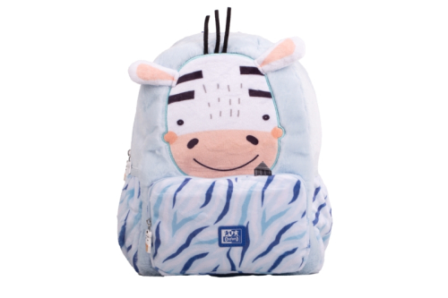 Oxford Kids Mochila Infantil 8.5L Tacto Suave Peluche Surtido Zoe Cebra - Diseño Divertido de Cebra - Tacto Suave de Peluche - Capacidad de 8.5L - Ide