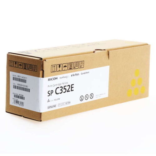 Ricoh SP C352E Amarelo Toner Original - 408218/SP C352E