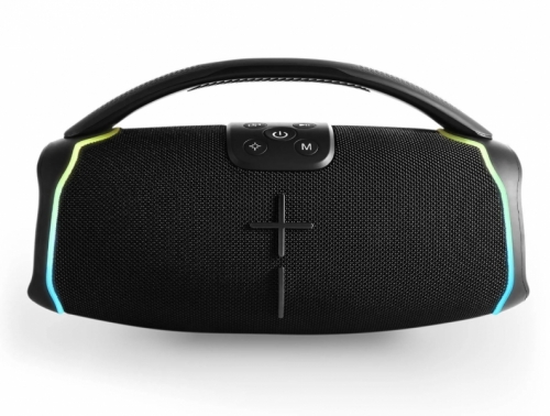 Coluna Energy Sistem HyperBeat Bluetooth - Potência de 80 W - Resistente à água - Luzes LED - Tecnologia True Wireless Stereo - Cor preto