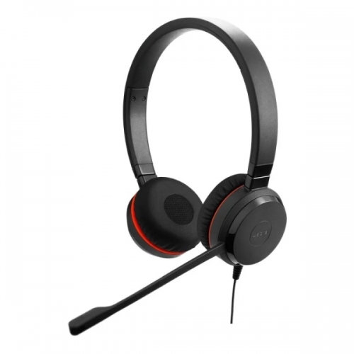 Auscultador stereo USB Jabra Evolve 20SE MS com microfone - Cancelamento de ruído - Faixa de cabeça ajustável - Controlos online - Preto