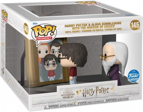 Funko Pop Moment Harry Potter Harry Potter y Albus Dumbledore con el Espejo de Erised - Set de Figuras de Vinilo - Altura 10.5cm,Ancho 20cm aprox.