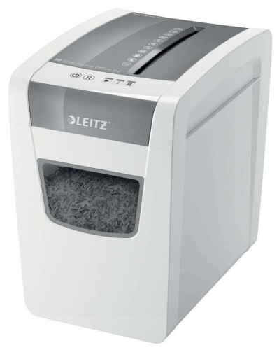 Destruidora de Papel Leitz IQ Slim Home Office P4 Confetti Cut - Destrói até 10 folhas de cada vez - Capacidade do recipiente de 23 litros - Silencios