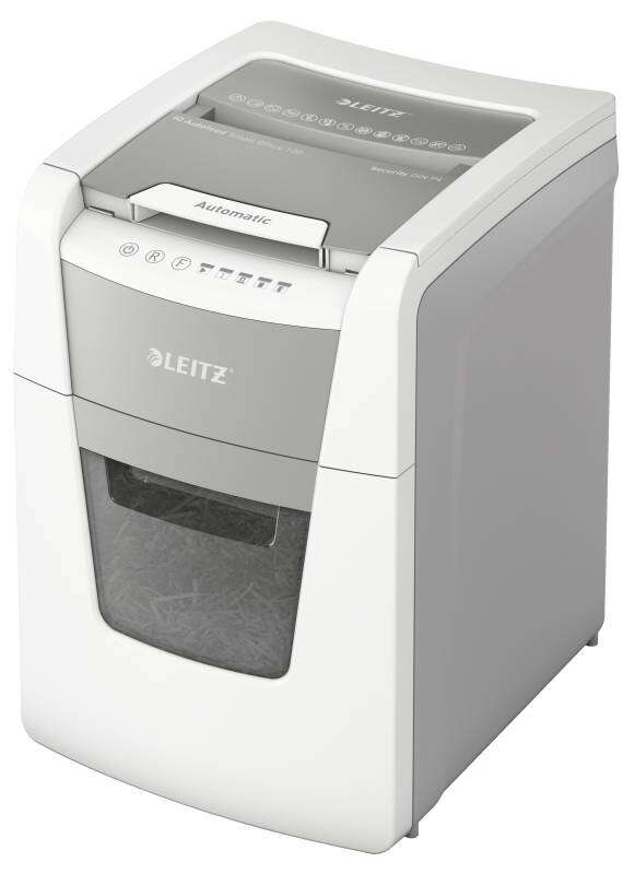 Destruidora de Papel Automática Leitz IQ 100 P4 - Alimentação automática de 100 folhas,alimentação manual de 8 folhas - Capacidade do recipiente de 3