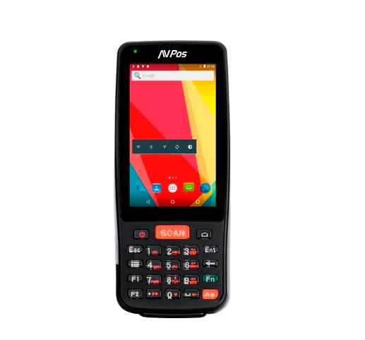 AVPos PDA DC41 4"QuadCore - 2 GB - 16 GB - WIFI BT NFC 4G - 4000 mAh - Leitor de código de barras 2D