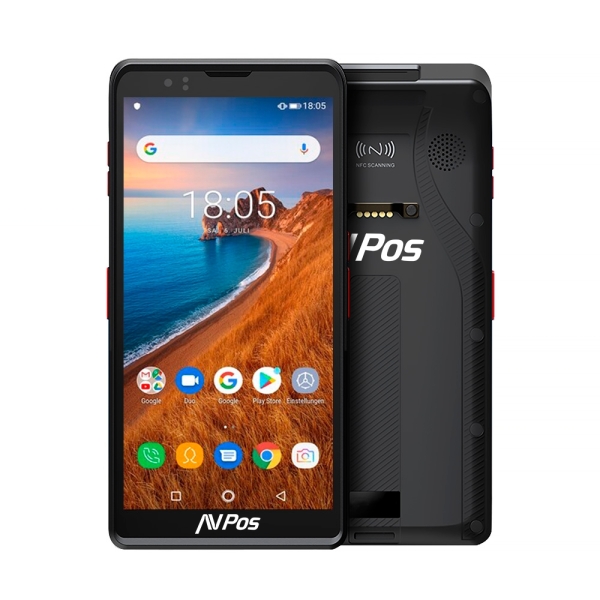 AVPos Capturador PDA DC60 6"OctaCore - 4GB - 64GB - WIFI BT NFC 4G - 5000mAh - Leitor de código de barras 2D