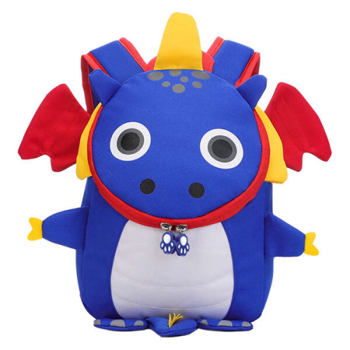 Dohe Mochila Infantil Modelo Dragon Azul - Compartimento con Cierre de Cremalleras - Bolso Interior Acolchado - Tirantes Reforzados - Asa Superior