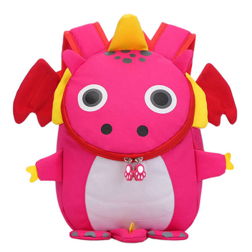 Dohe Mochila Infantil Modelo Dragon Rosa - Compartimento con Cierre de Cremalleras - Bolso Interior Acolchado - Tirantes Reforzados - Asa Superior