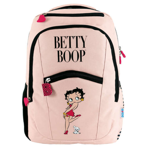 Dohe Mochila Grande de Betty Boop - Fabricado em Poliester - Compartimento Acolchado para Portatil - Bolsos Delanteros y Laterales - Tirantes Refor
