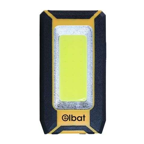 Lanterna LED recarregável Elbat - Gancho e íman - Cob 8W 500LM - Preta