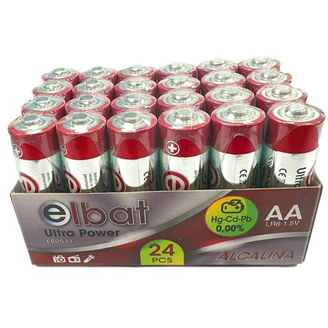 Elbat Pack 24 Pcs Pilhas Alcalinas LR6/AA
