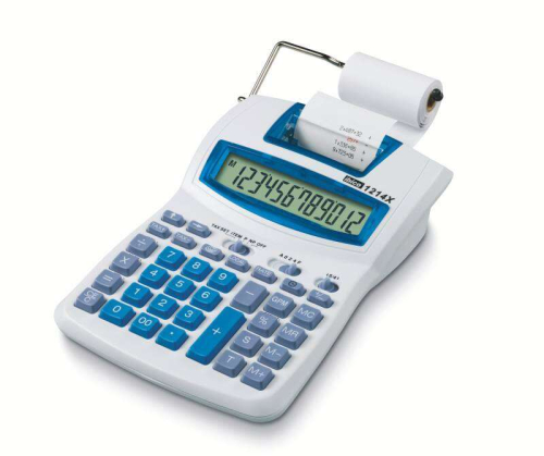 Ibico Calculadora Semi-Profesional 1214xNumeros Inteligentes - Inclinado,12 Digitos Display Lcd - Impressão a 2 Cores - Velocidade de Impressão 2.4
