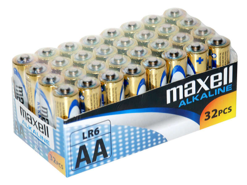 Maxell Pack de 32 Pilhas Alcalinas LR06 AA 1.5V