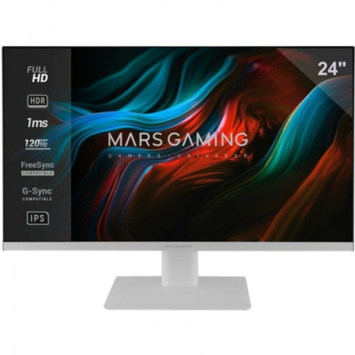 Mars GAMING MV-24 MONITOR GAMING FAST-IPS - 24"Full HD - 1ms - 120Hz - HDR10 - FreeSemc e G-Semc - Conectividad HDMI/DP - Preto