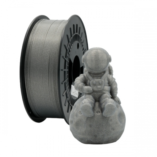 Filamento 3D PLA GLITTER - Diametro 1.75mm - Bobine 1kg - Prata
