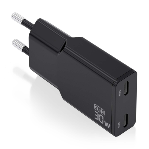 Aisens ASCH-30W2P049-BK Carregador de Parede GaN 30W Preto