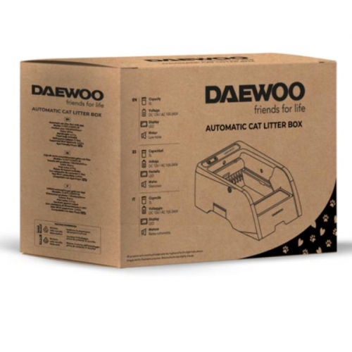 Caixa de Areia Daewoo Auto Limpeza para Gatos + APP Tuya 