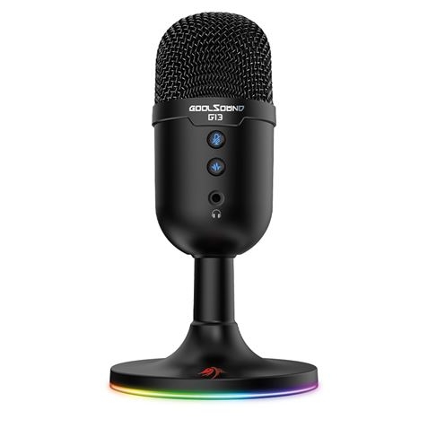 Microfone Gaming Coolsound G13 - Iluminação RGB - USB - Cancelamento de ruído
