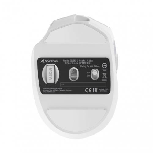 RATO GAMING SHARKOON OFFICEPAL M25W BRANCO