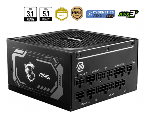 FONTE ALIMENTAÇÃO MSI MPG A1000GL PCIE5 1000W 80 PLUS GOLD 